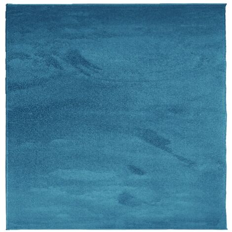Tapis OVIEDO à poils courts turquoise 240x240