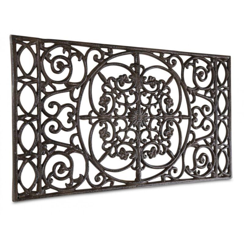 Paillasson rectangulaire fonte - Fonte - Marron - Décoration d'Autrefois