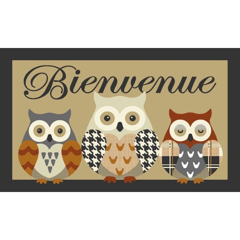 Tapis velvet chouette 45X75 Mercury A0268-1