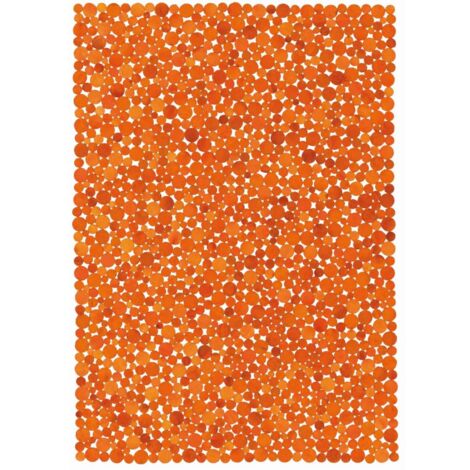 Tapis peau de vache 170x240 orange kilim fait main RODEO