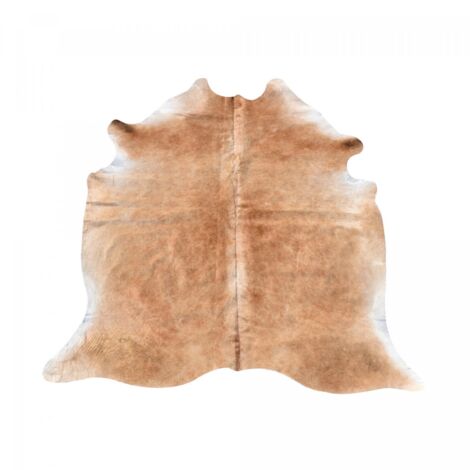 Tapis peau de vache 180x200 beige et marron kilm fait à la main PEAU E