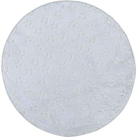 Tapis Phosphorescent Etoile Gris 70Cm