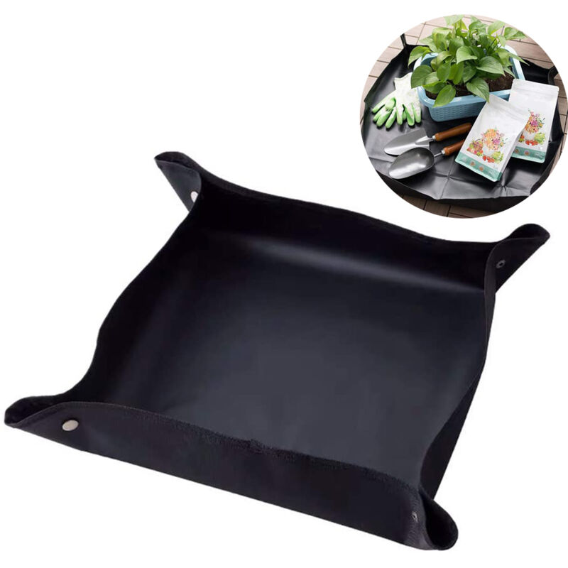 Tapis plantation carré Oxford imperméable, pliable, rempotage balcon/jardin