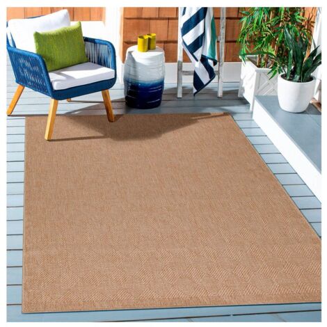 Tapis plat aspect naturel graphique Bonte Beige 280x370