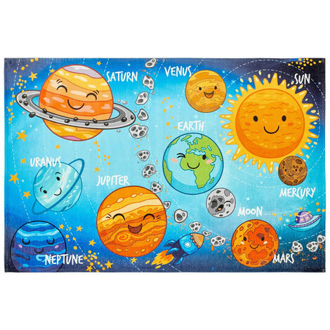 Tapis plat pour chambre d'enfant multicolore Solar Multicolore 160x230 - Multicolore