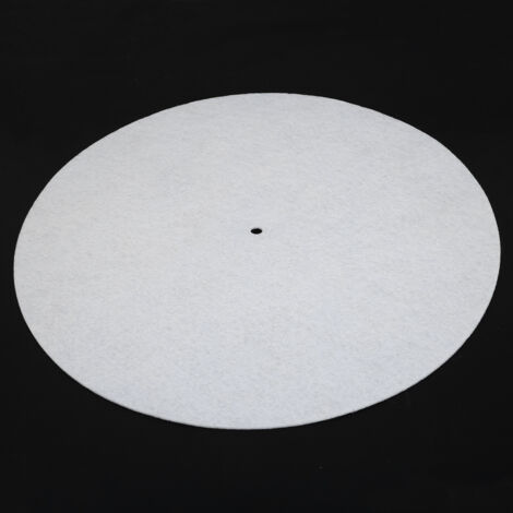 Tapis Platine Anti-Vibration 12 Pouces pour Platine Vinyle Blanc