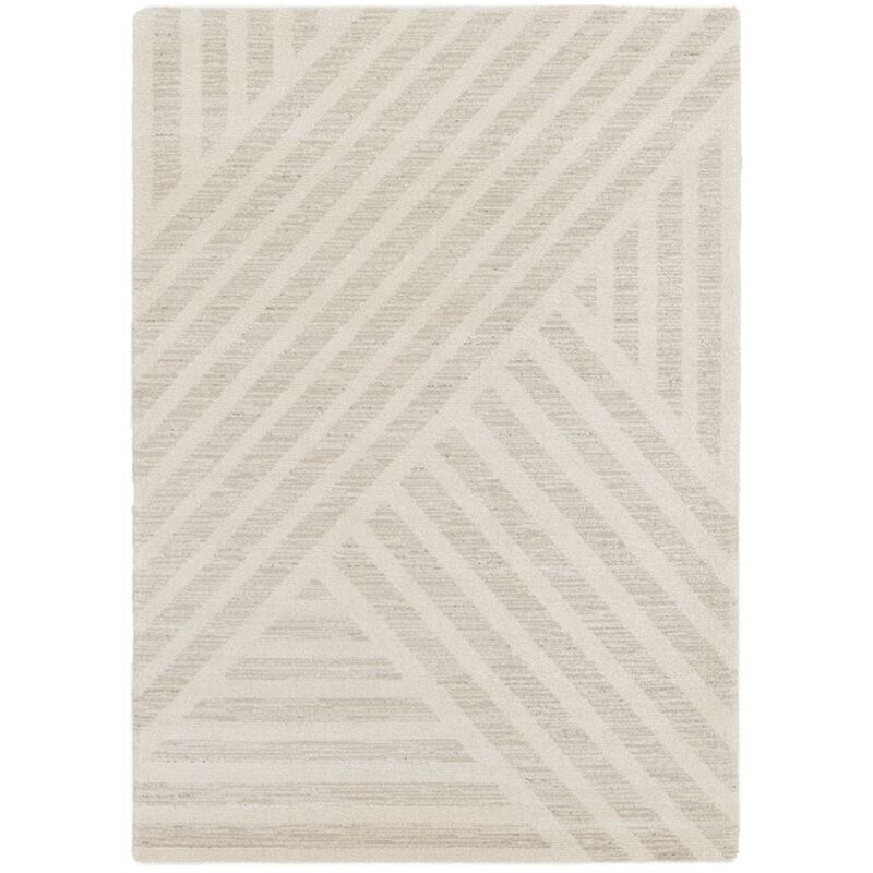 Bobochic - Tapis poil court issane motif abstrait 120x170 Beige