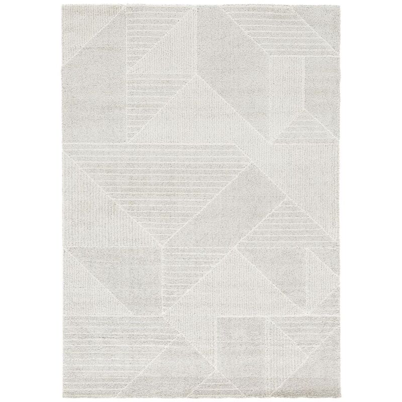 Bobochic - Tapis poil court koda motif abstrait 160x230 Gris clair