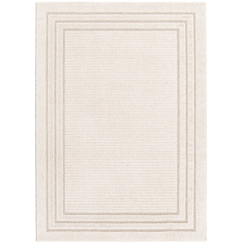 Bobochic - Tapis poil ras alexandria motif abstrait 160x230 Beige