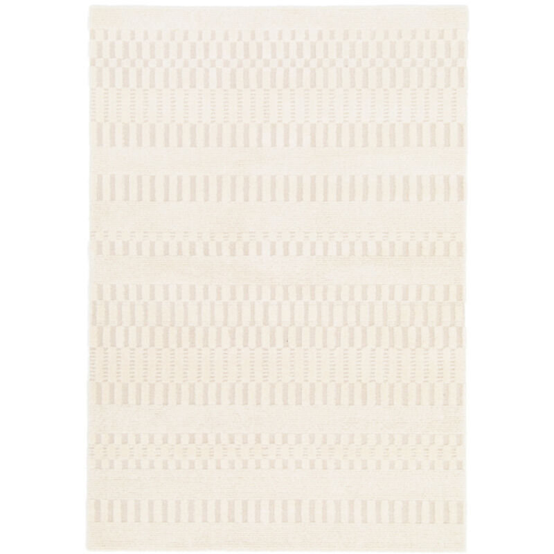 Bobochic - Tapis poils ras joel motif abstrait 120x170 Beige