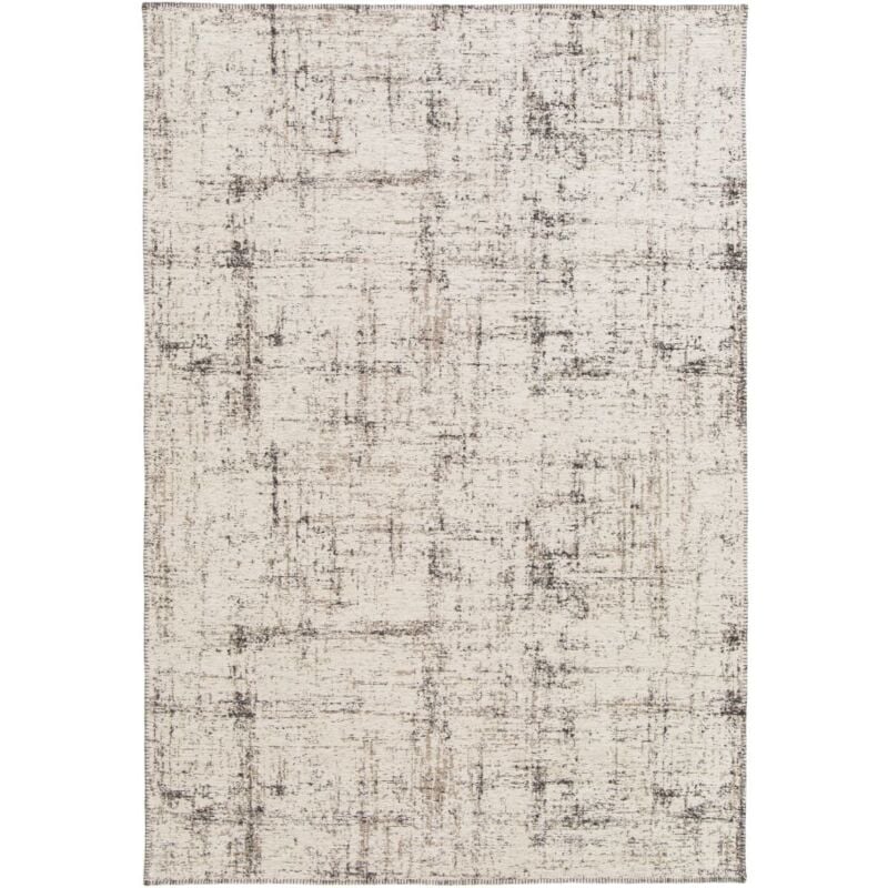Bobochic - Tapis poils ras maggie motif abstrait 120x170 Beige/Crème