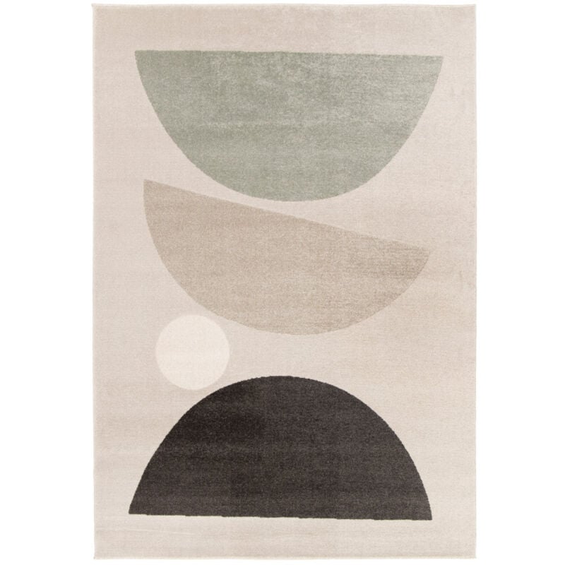 Bobochic - Tapis poils ras martine motif abstrait 160x230 Gris foncé