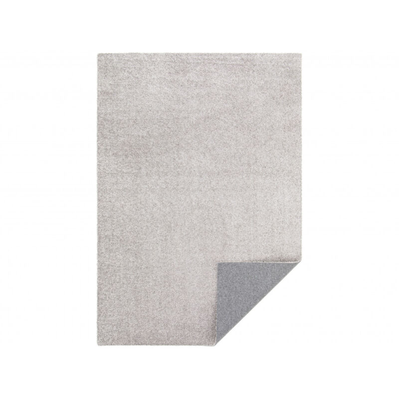 Tapis poils ras lavable mireille uni 120x170 Gris clair - Bobochic