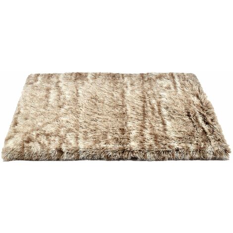 Tapis poilu Beige : Taille M