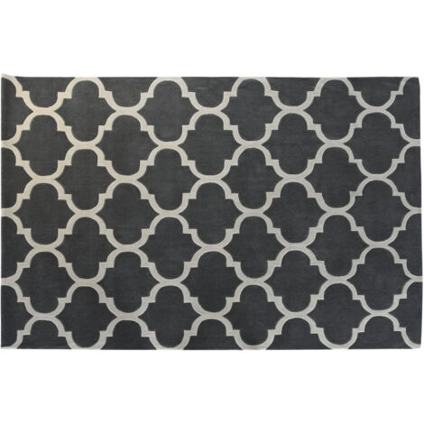 Tapis Polyester 160X230X2 1800 Gsm Ethnique Gris