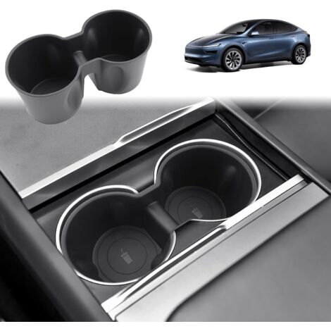 Tapis Porte-Gobelet - 2 Pièces - TPE Souple - Antidérapant - Tesla Model Y Juniper 2025-2027