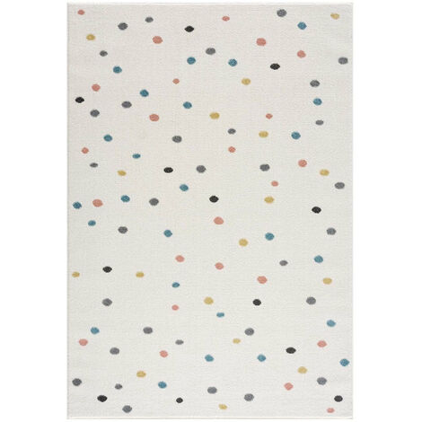 Tapis pour chambre d'enfant Crème motifs Terrazzo (140x200cm)