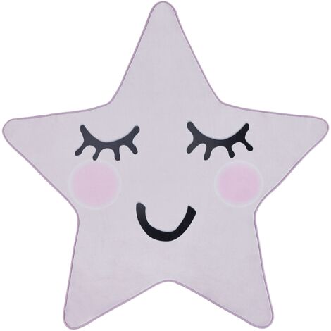 Tapis pour Chambre d'Enfant Rose En forme d'Etoile 120 x 120 cm en Polyester Sirius