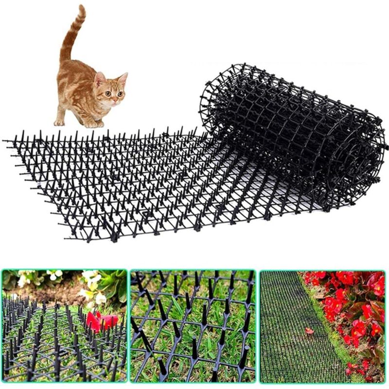 Sjqka - Tapis pour chats avec picots, 30 x 200 cm, répulsif pour chats d'extérieur, dissuasion pour chats d'intérieur, dissuasion pour chiens