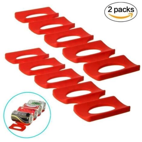 Tapis pour Ranger Bouteille Frigo Organisation. (Rouge, Paquet de 2 Piéces) H0221