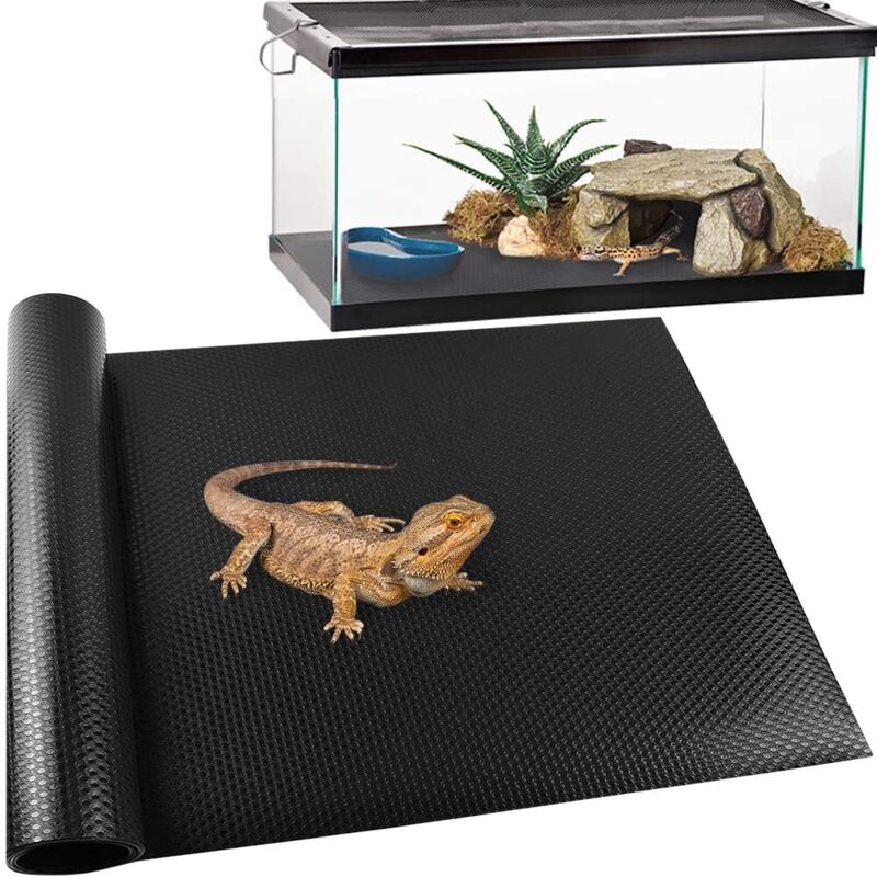 Tapis pour reptiles, accessoires pour terrarium à iguane, tapis pour reptiles, substrat imprimé léopard pour gecko, fond pour terrarium à iguane,