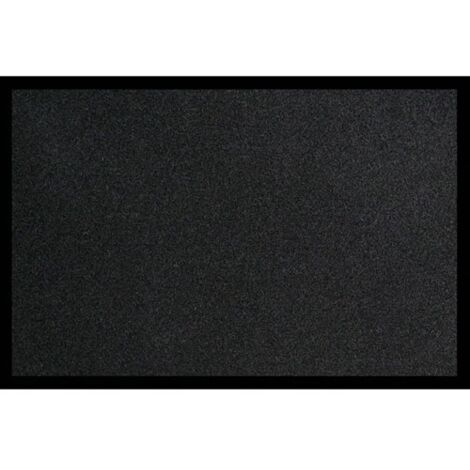 Tapis de bain noir 60x160 cm – Fibres polyester résistantes – Semelle PVC pour usage intérieur et extérieur abrité – Entretien facile – Id Mat - PRIMA6016020
