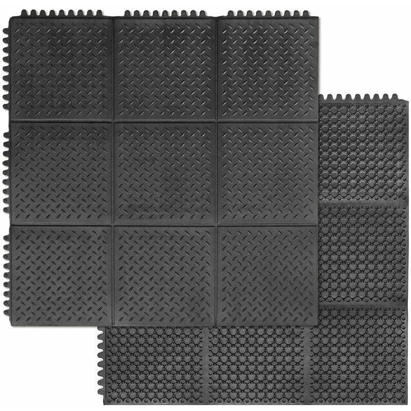 Tapis profilés en caoutchouc En tant que système plug-in Avec surface ondulée