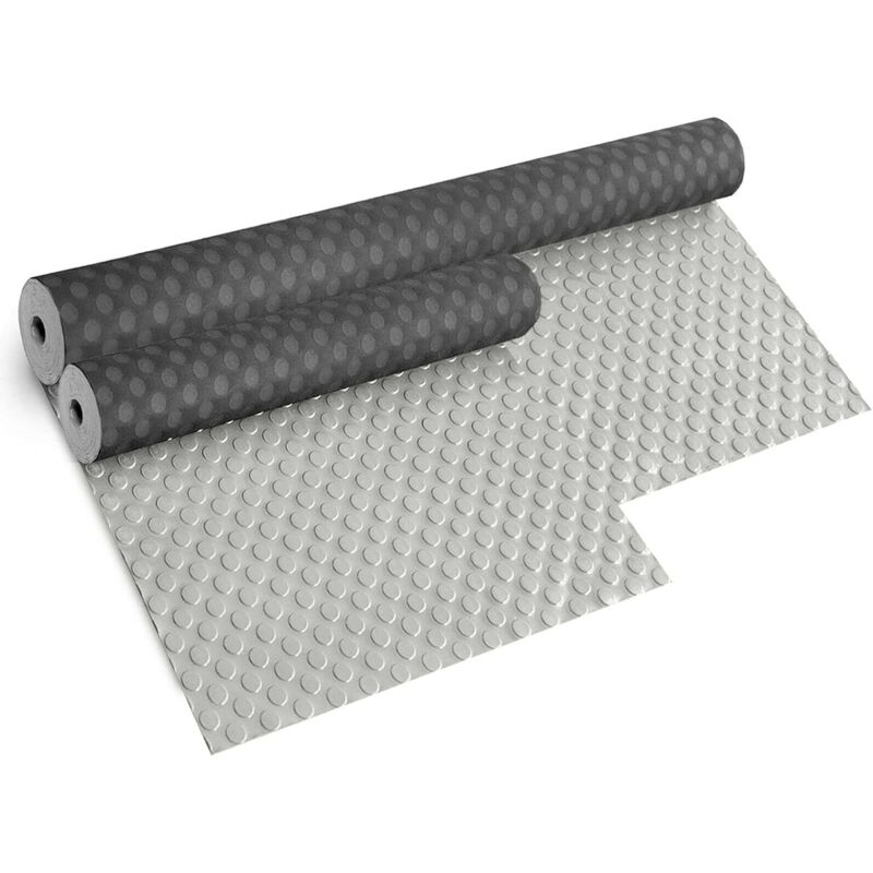 Tapis Protecteur de sol en gomme antidérapant avec revêtement robuste à bulles Gris - 1 mètre x 14 mètres