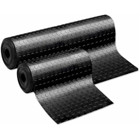 EMMEVI MV S.P.A. Tapis Protecteur de sol en gomme PVC Antidérapant Revêtement Robuste à Bulles Noires Au Mètre H100 ou H200 cm - H100 cm