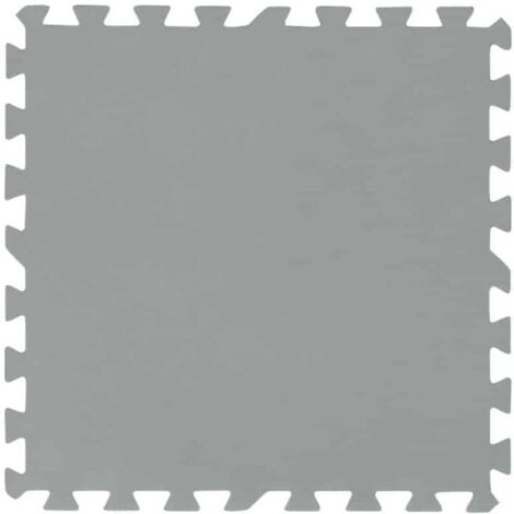 BESTWAY Tapis de sol gris pour piscine, 9 pieces, 50 x 50 cm, 2,25m² de surface couverte