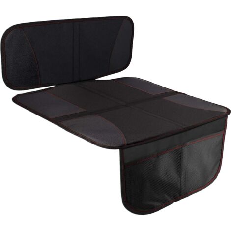 Tapis Protection Siège Auto - 1 Unité - Tissu 600D PVC - Antidérapant Imperméable Poches - Universel Enfant Famille - Noir