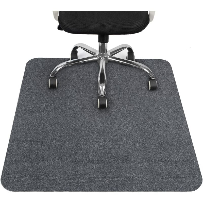 Tapis Protège-Sol, Tapis Chaise de Bureau, Tapis de Protection pour Bois/Carrelage pour Bureau et Maison, Matériau Polyester-90x120 cm, Gris
