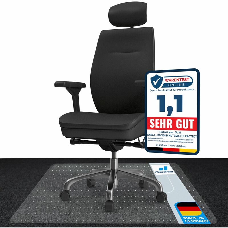 Floordirekt - Tapis protège-sol Pour les tapis Protect Transparent pvc 75 x 0,4 x 120 cm