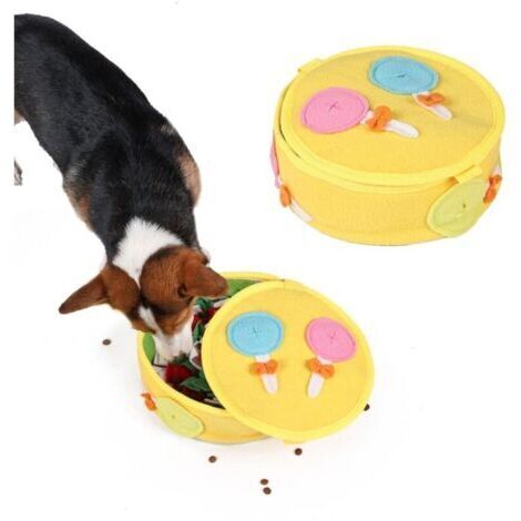 Tapis Puzzle à Renifler pour Chien - Jouet d'Entrainement et de Stimulation Sensorielle, Tapis Anti-Boredom en Polaire pour Friandises Cachées