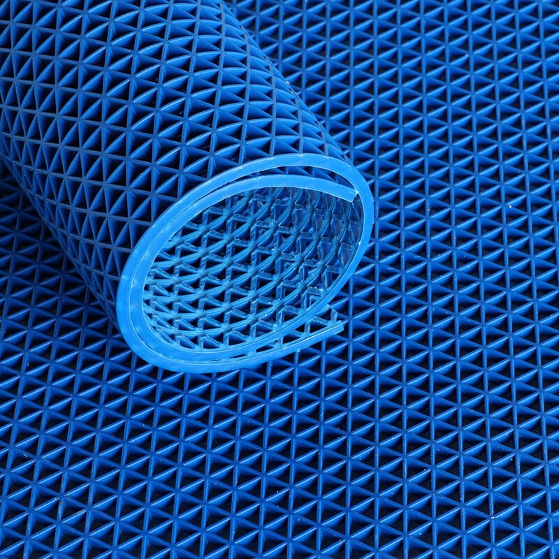 Vivol - Tapis quadrillé Ultra Grip avec structure en diamant 120 cm - Par mètre linéaire - Bleu