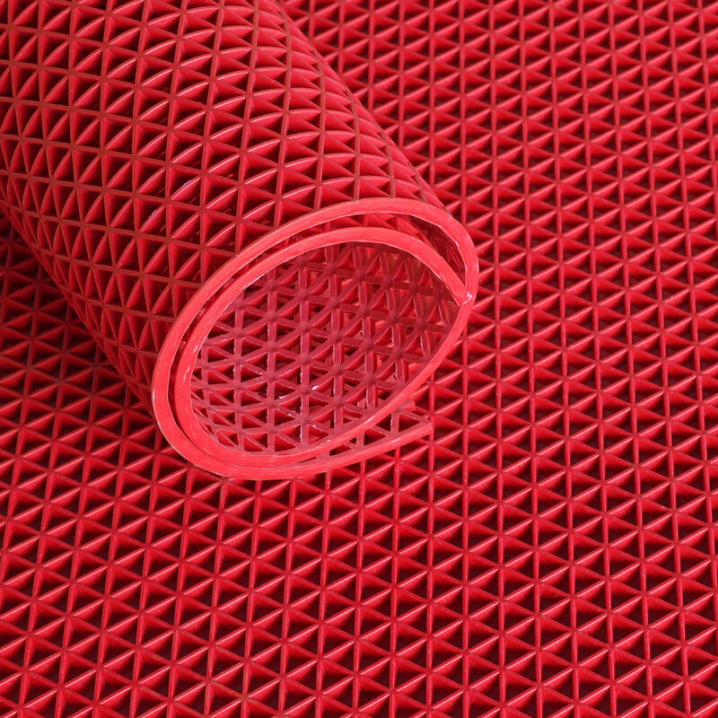Tapis quadrillé Ultra Grip avec structure en diamant 120 cm - Par mètre linéaire - Rouge