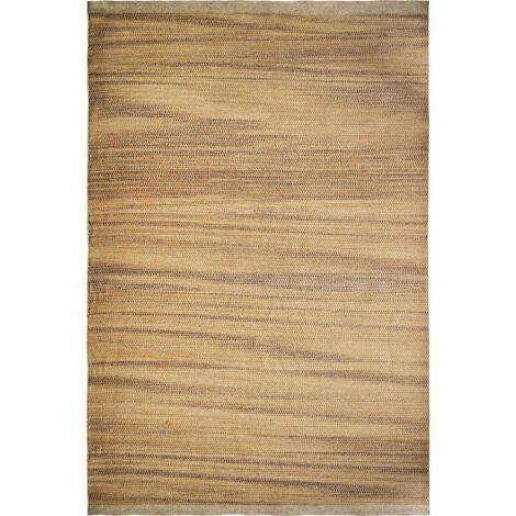 Tapis Quima Beige Style Colonial en Laine - Beige sable clair et doux