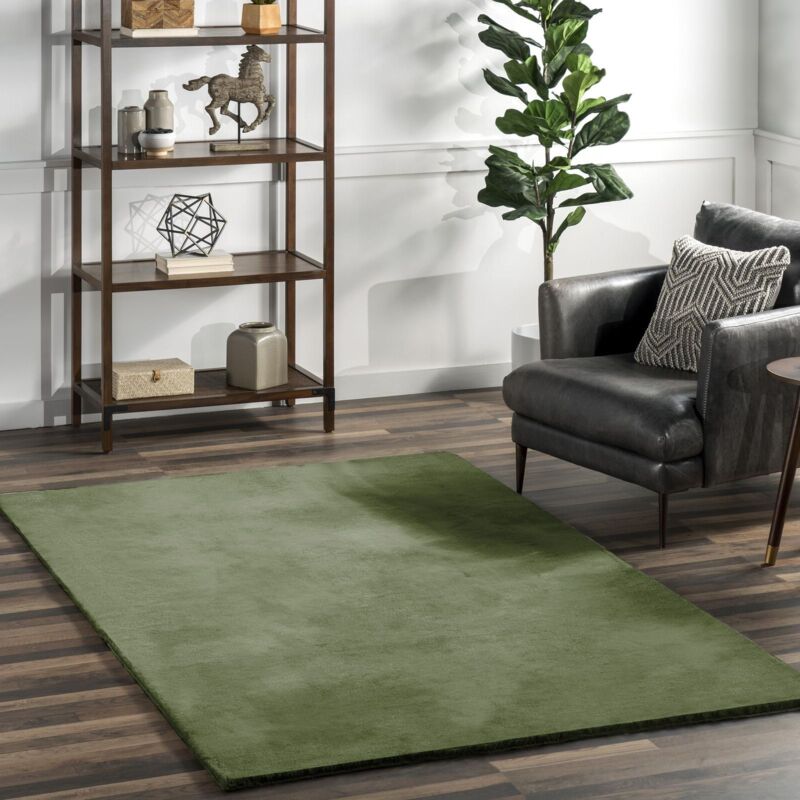 REA - tapis rabbit haut olive 1.40X2.00