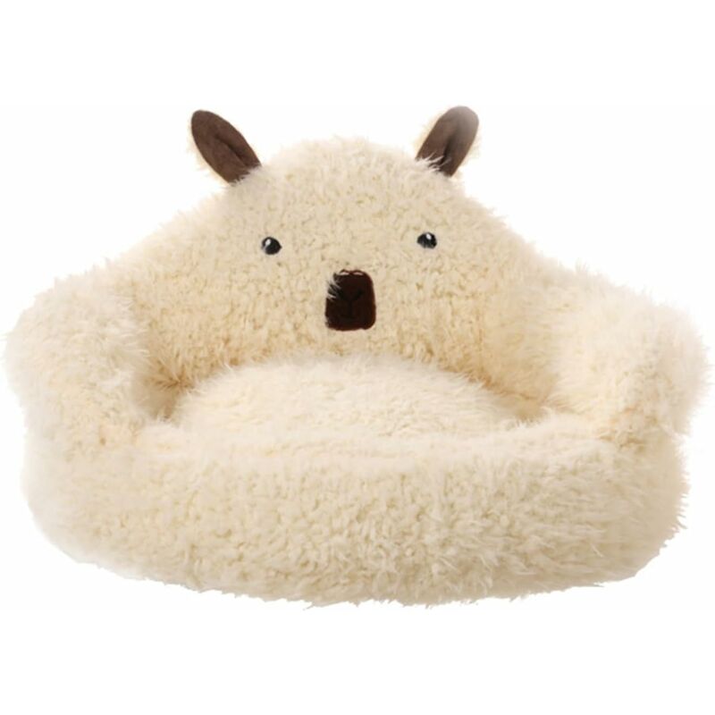 Tapis rafraîchissant nid de chat alpaga litière pour chat nid chaud d'hiver avec coussin en peluche fond antidérapant tapis en peluche nid de chat