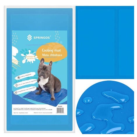 Les produits   Couchage - Tapis rafraichissant pour chien/chat  bleu sable XL 60x80 cm