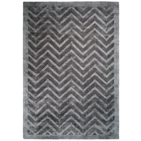 Tapis Rayures à Poils Courts "Luxury IV" Gris 80 x 150 cm