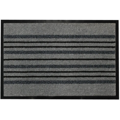 Tapis rectangle 40 x 60 cm anti-poussiere grattoir piano Gris