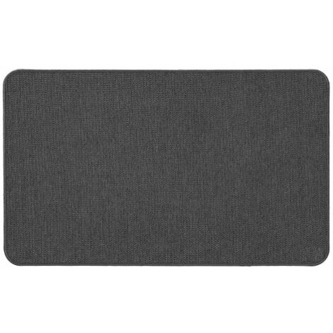 Tapis rectangle 45 x 75 cm tisse uni simeo Anthracite