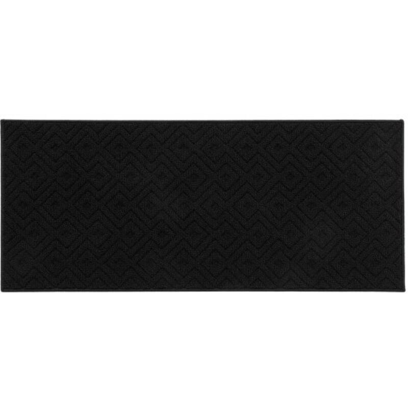 Bricoline - Tapis anti dérapant rectangle 50 x 120 cm bouclette Losi Noir