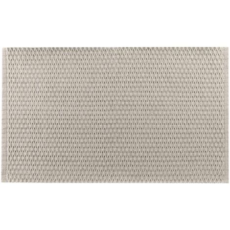 Tapis rectangle 50 x 80 cm coton/polyester tisse alivia Lin