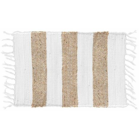Tapis rectangle à franges 50x80 cm Sagane