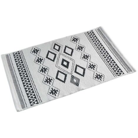 Tapis rectangle coton jacquard 80 x 120 cm Inca