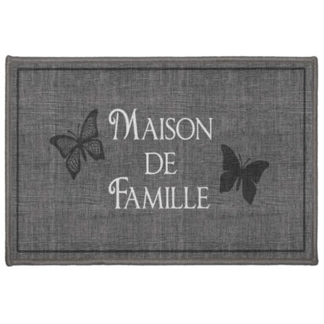 Tapis Rectangle "Familia" 40x60cm Gris