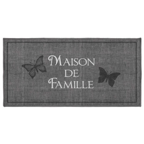 Tapis Rectangle "Familia" 50x120cm Gris