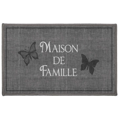 Tapis Rectangle "Familia" 50x80cm Gris